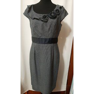 dressbarn Brand Blue/White Size 8 Women's Dress